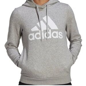 Adidas Gray Logo Hoodie Sz L Women’s